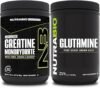 NutraBio Creatine Monohydrate Supplement, Unflavored, (300g) and L-Glutamine Powder, (500g) – Workout Supplement Bundles Supports Muscle Energy, Recovery, and Strength