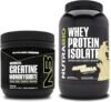 NutraBio Creatine Monohydrate, Unflavored, 150g and Whey Protein Isolate, Alpine Vanilla, Supplement Bundle - Muscle Energy, Lean Muscle Growth, Recovery, and Strength